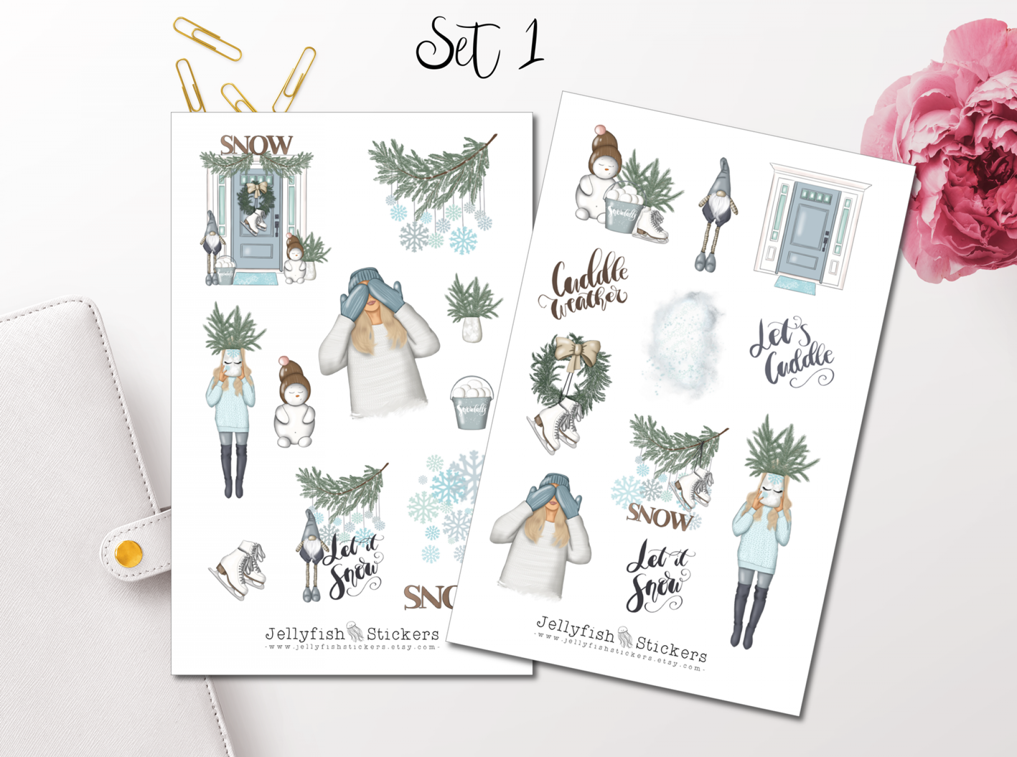 Girls Winter Sticker Set